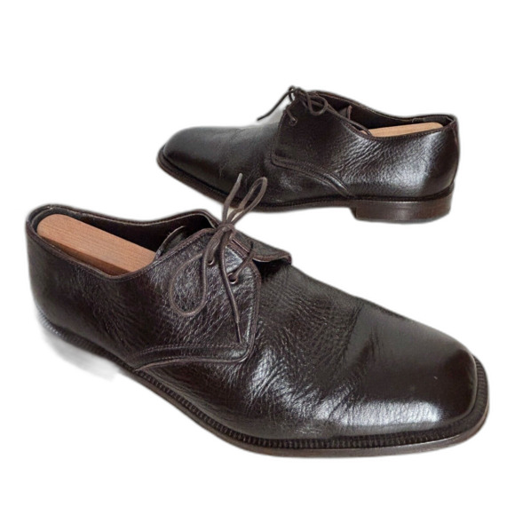 Other - Bostonian Shoes Mens 10.5 M Dark Brown Thick Leather Oxfords Luxurious Excellent